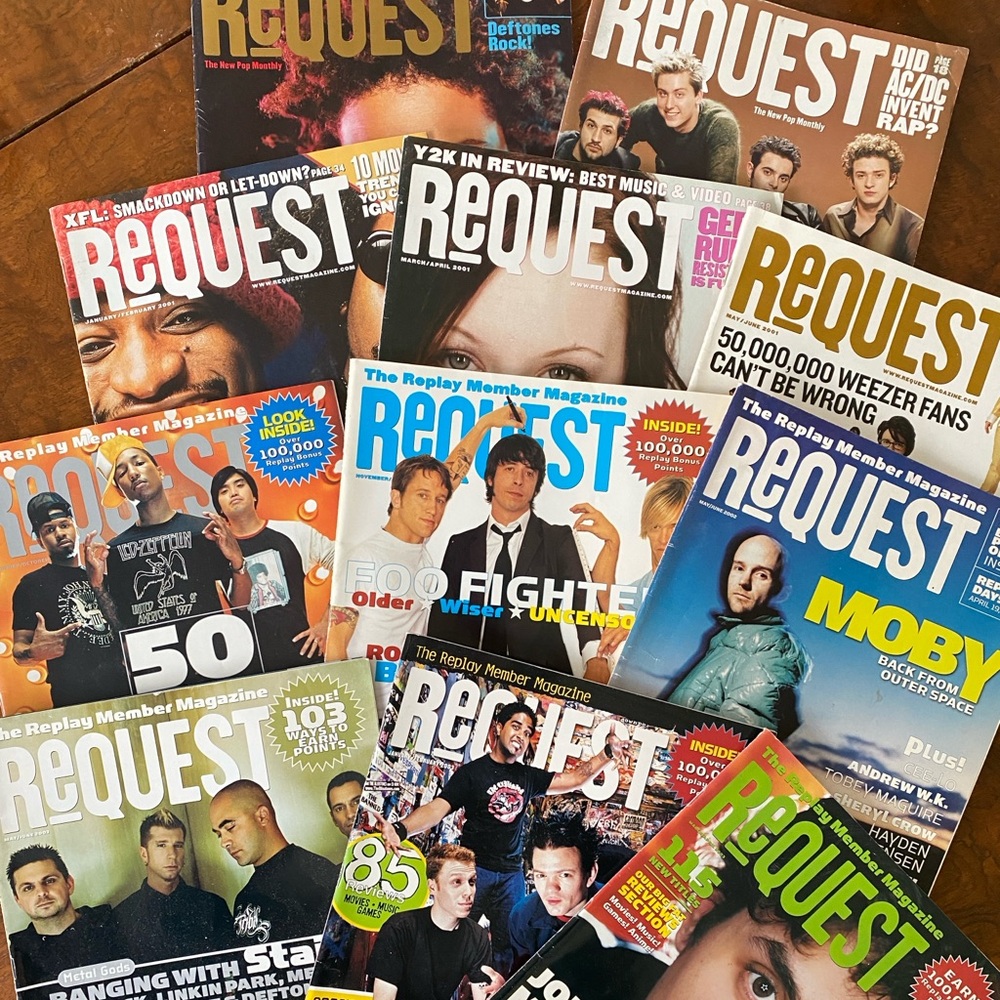 Request Music Magazine 2000-2003 vintage lot of 11 issues early 2000's